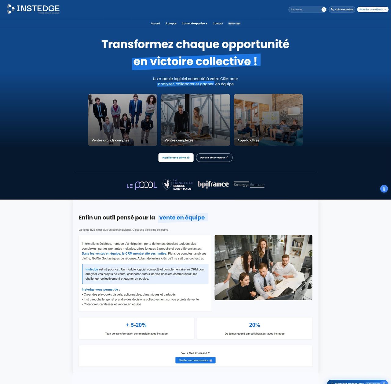 Création site Instedge CMS Knotix