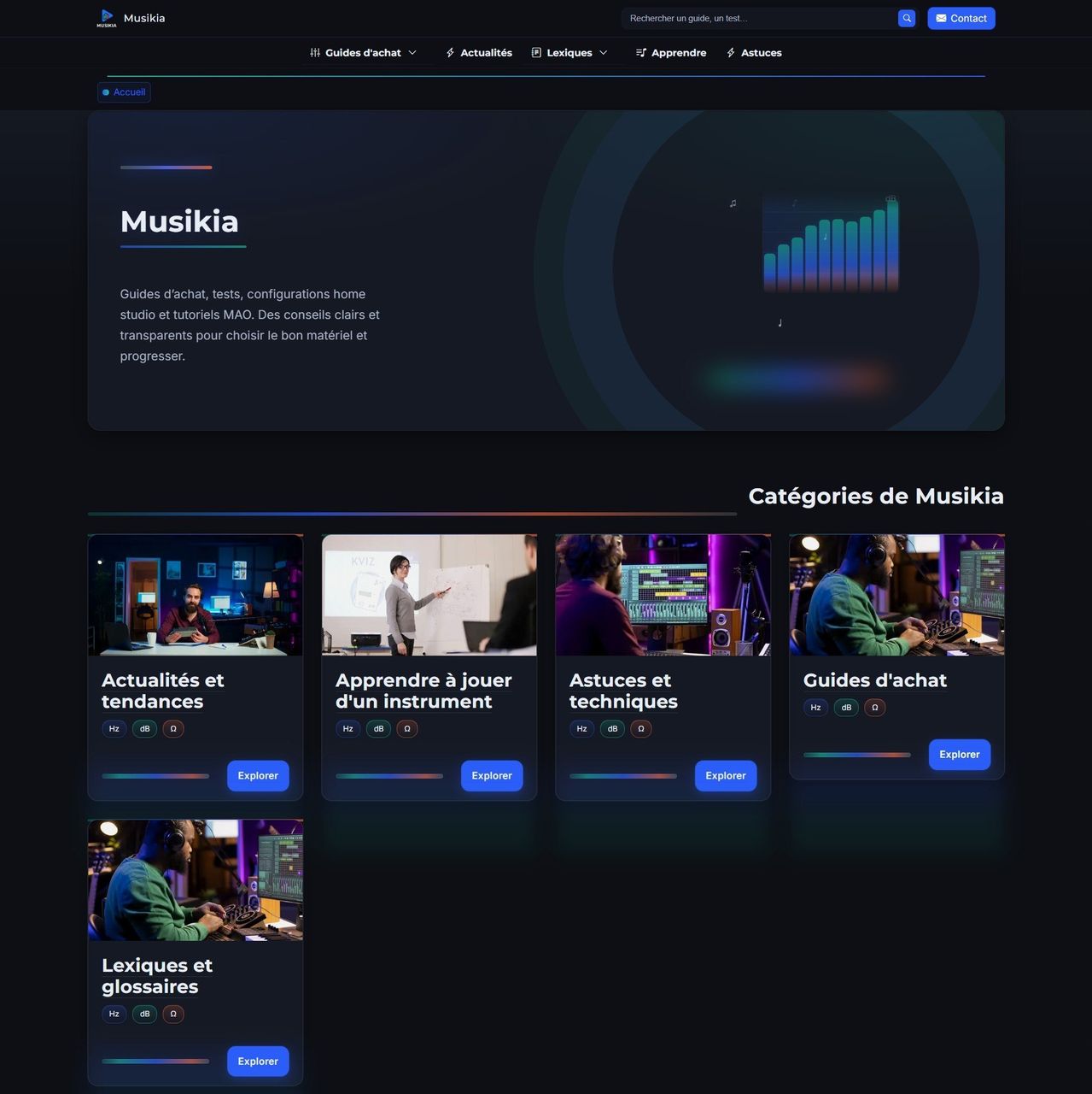 Refonte WordPress Musikia